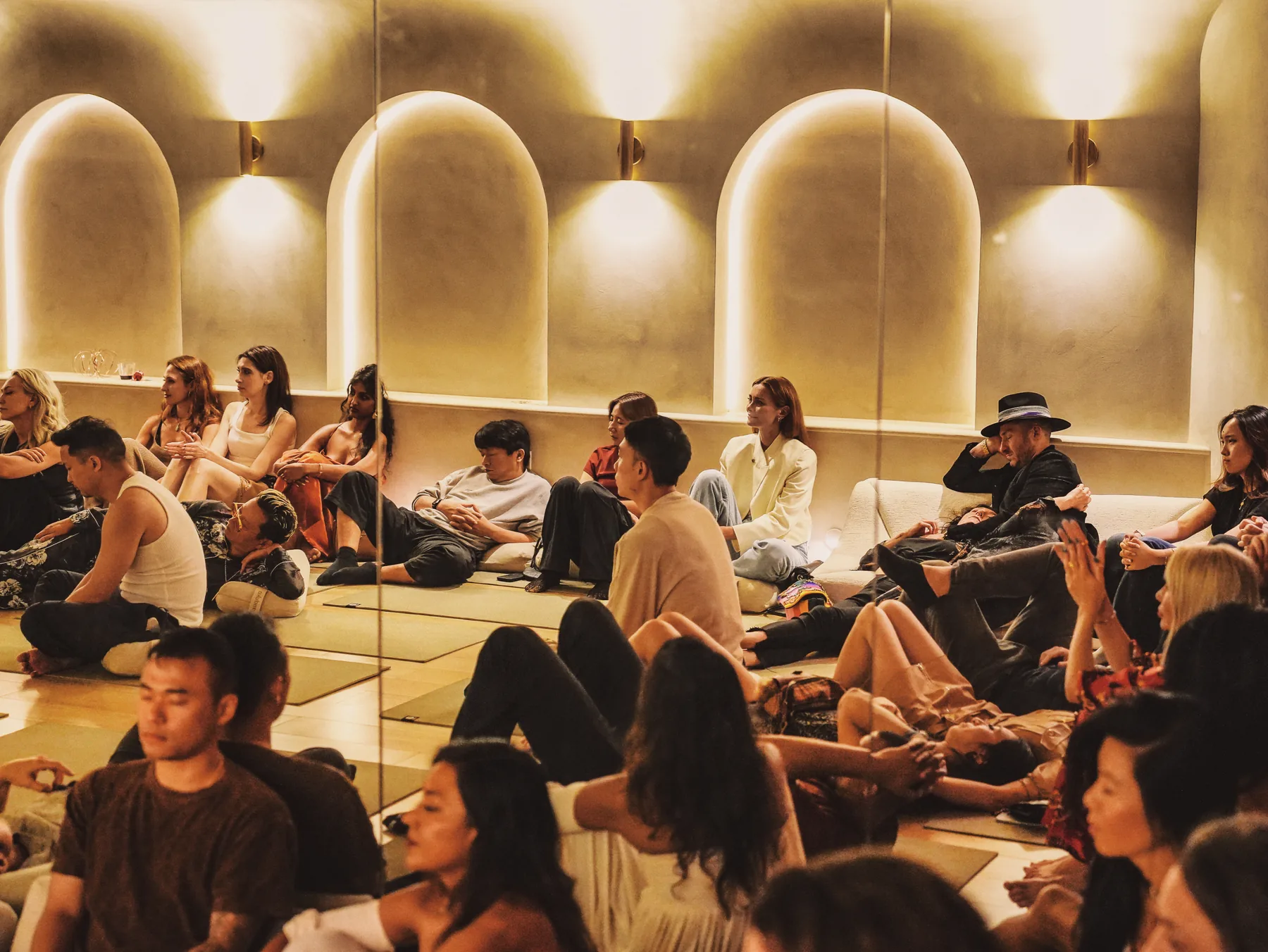 Members gathered for a session in the Moonrise studio