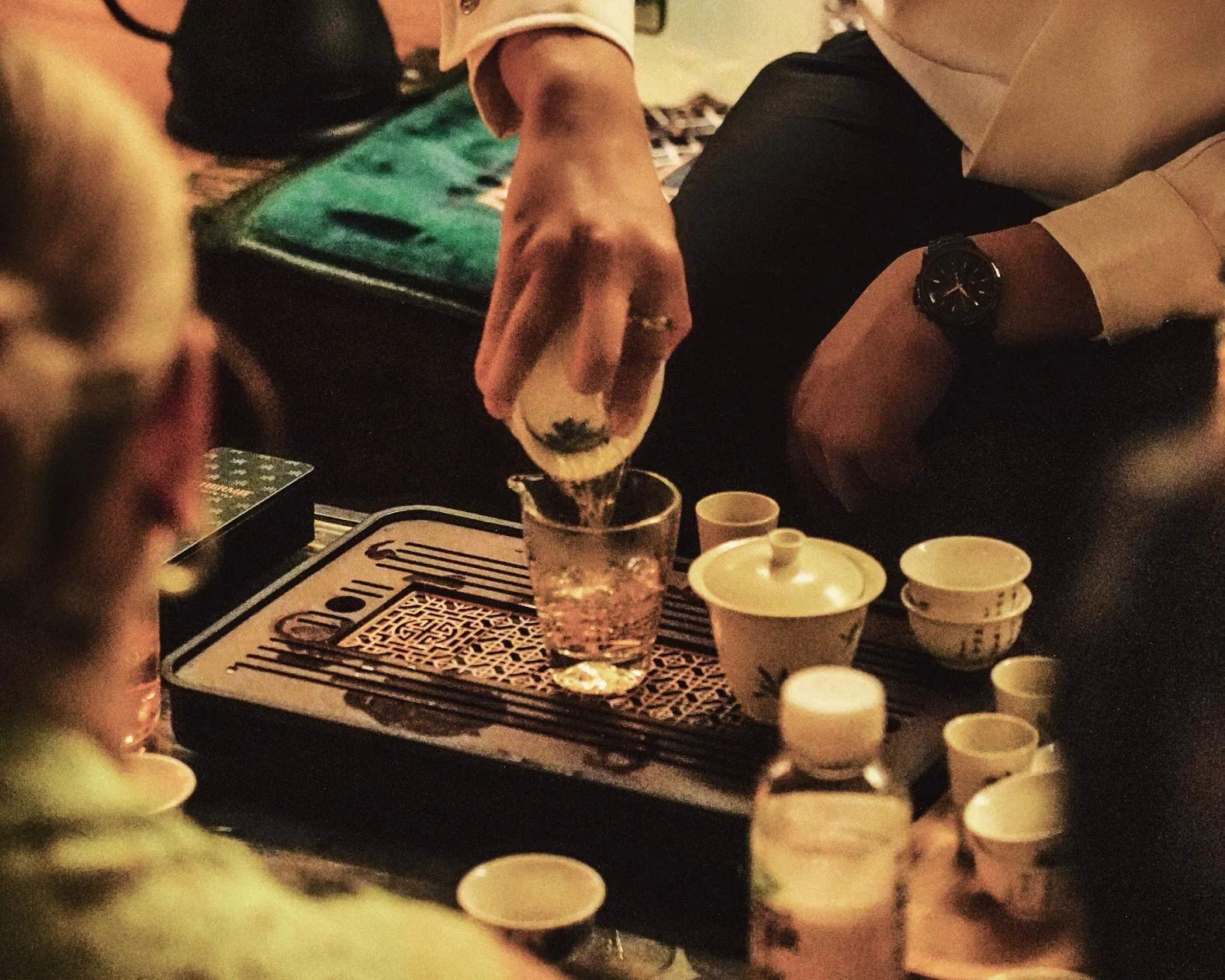 Tea poured for members at Moonrise